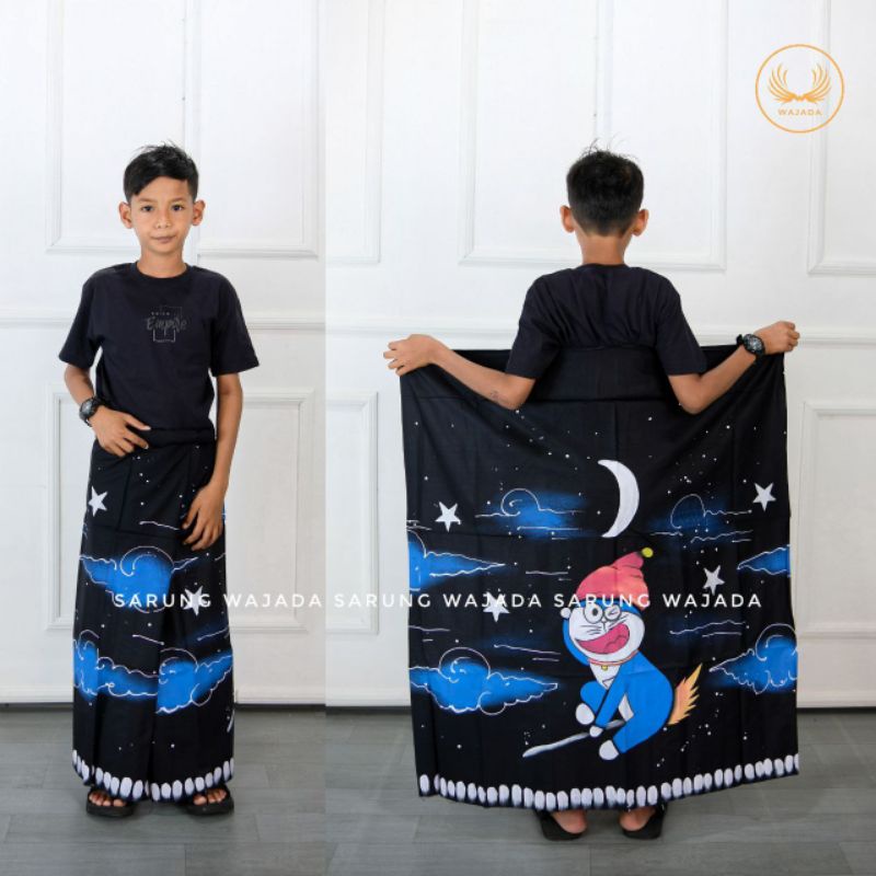 SARUNG LUKIS ANAK SD - SMP MOTIF KARTUN ANIME 2022 MERK WAJADA