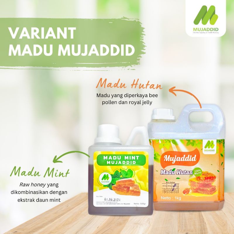 

Madu Mint Mujaddid | Madu Randu Ektrak Daun Mint # 500gr