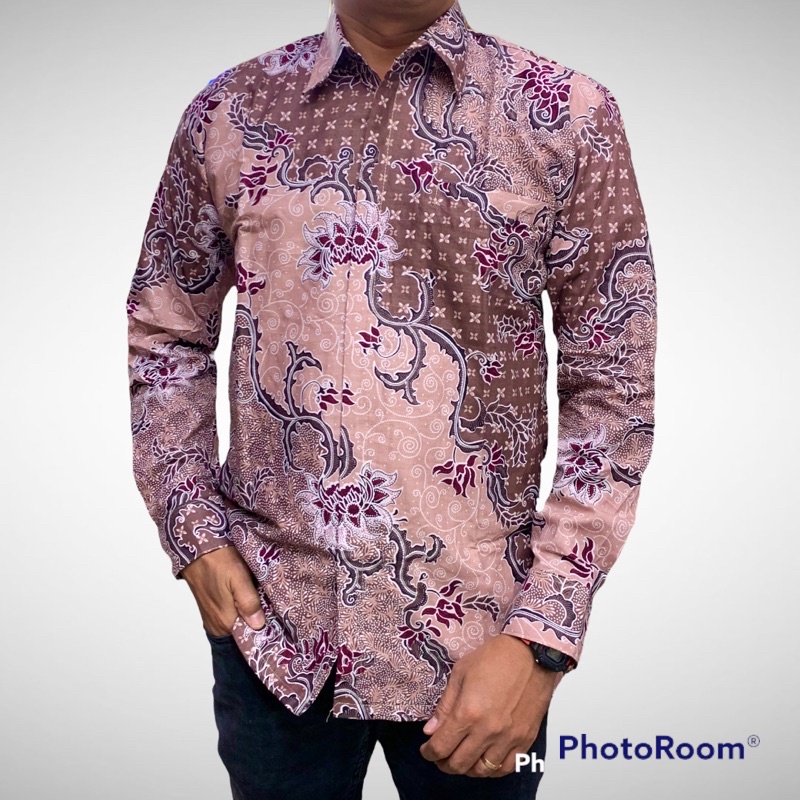 PS Baju Batik Couple ayah dan anak lapisan furing hero Warna peach,Batik pasangan ayah dan anak WARANA SALEM,Batik Premium,Batik Modern,Batik Jumbo,Batik Solo,Batik Kantoran