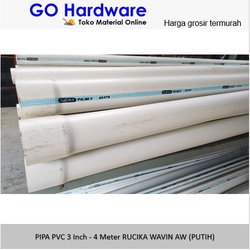 Pipa Pvc Pipa Pvc 3 Inch - 4 Meter Rucika Wavin Aw (Putih)