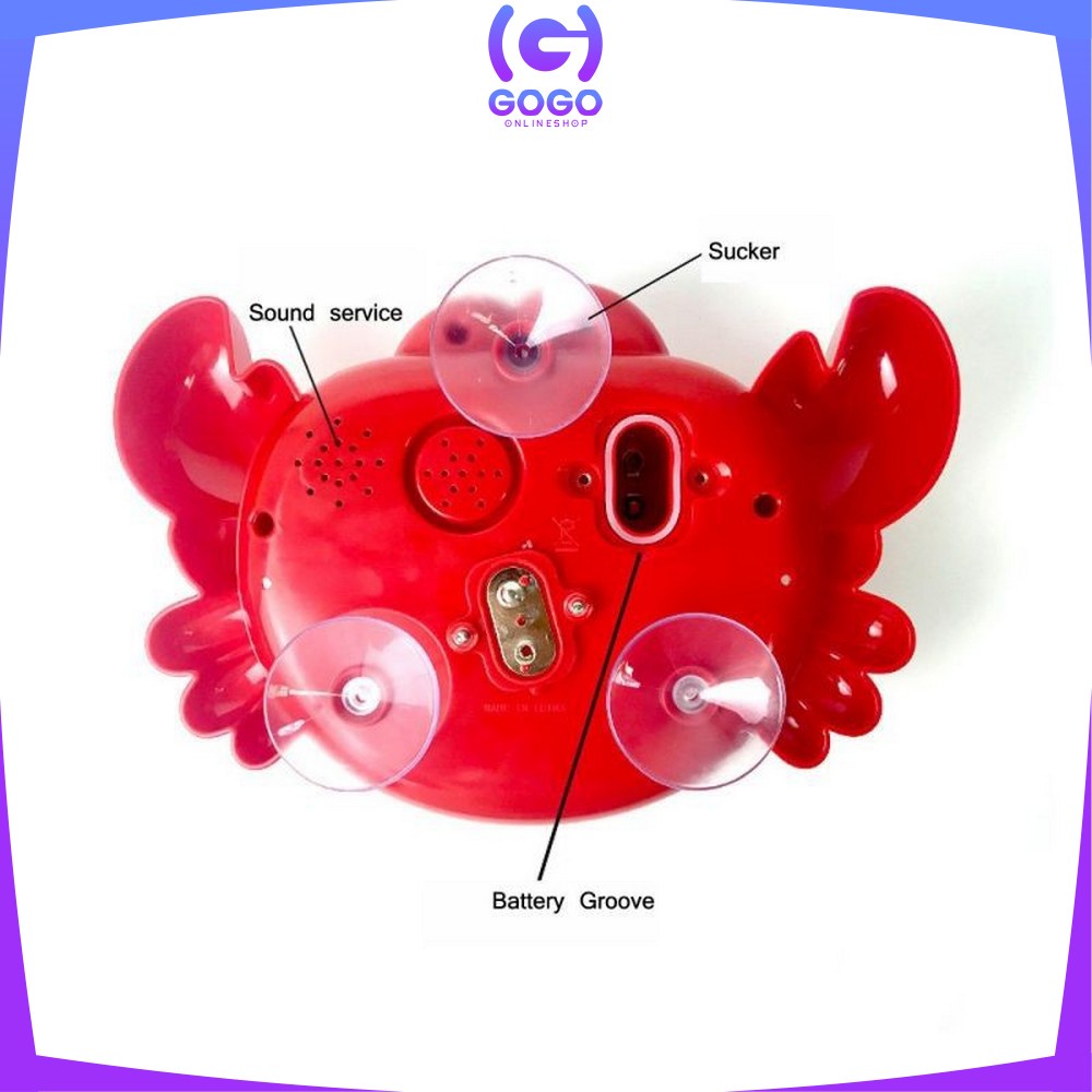 GOGO-M56 M57 Mainan Mandi Anak Bubble Crab Music Alat Pembuat Busa Mainan Gelembung Balon Sabun