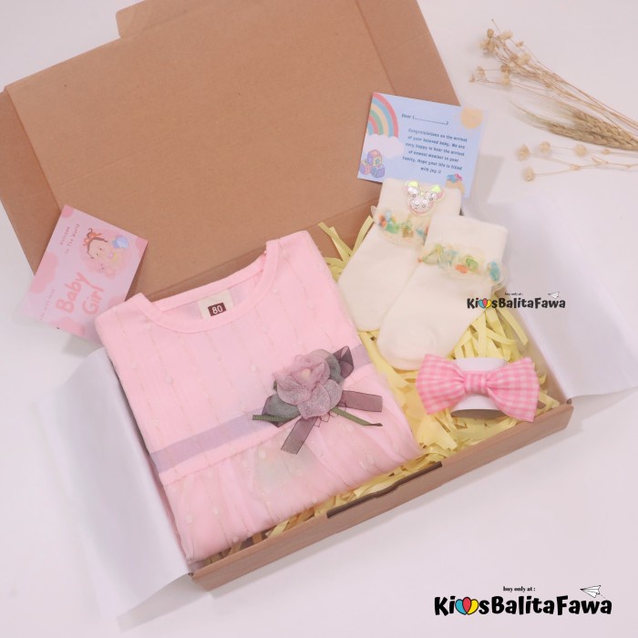 

(COD) [DAISY] Hampers Baby Girl 0-30 Bulan / Hadiah Kado Lahiran Bayi Cewek - Dressnya Saja, 6-12 Bulan