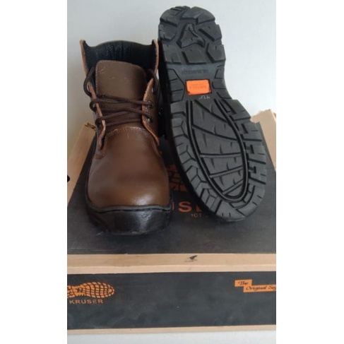 SEPATU PRIA SAFETY/SEPATU SAFETY KRUSHER MURAH /SEPATU SAFETY KULIT ASLI UJUNG BESI SOL KARET