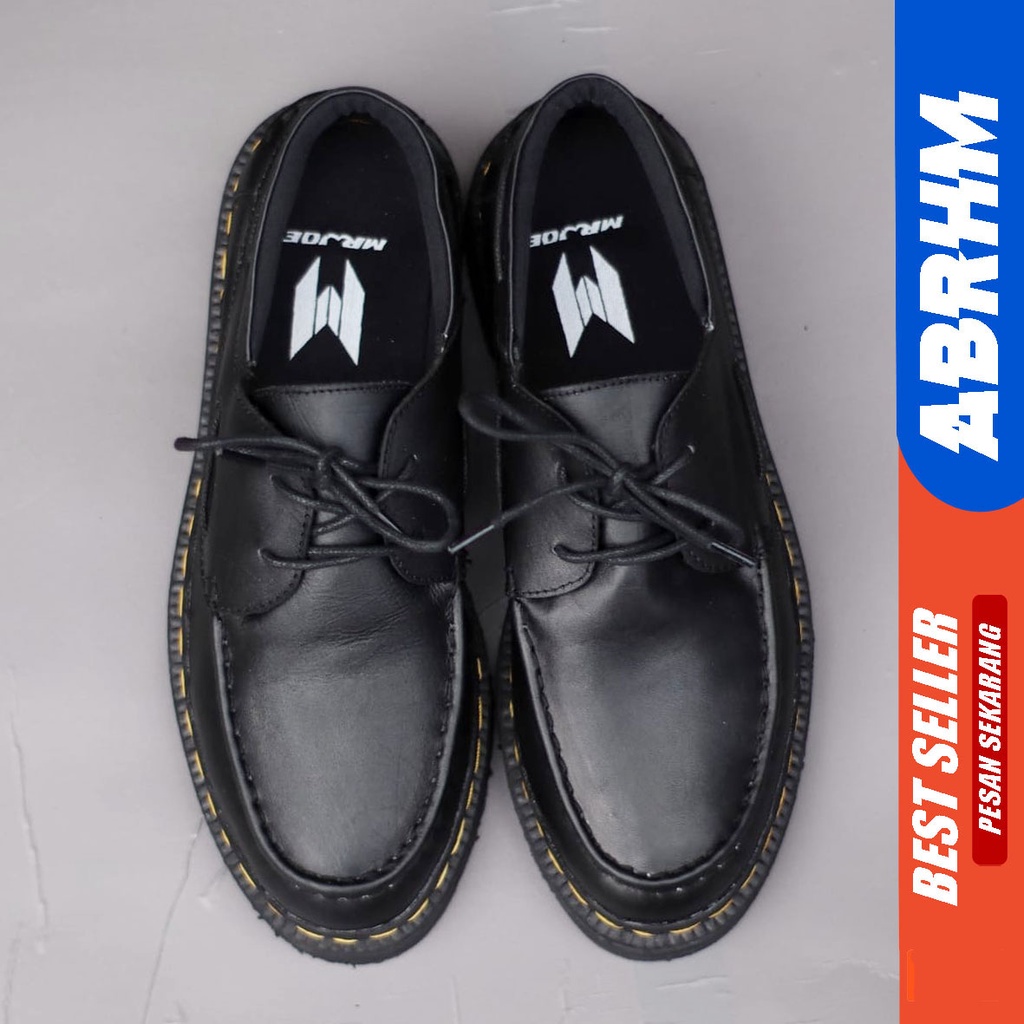 Sepatu Formal Pria Pantofel Kerja Low Boots Docmart Pendek Marten 2 Hole ABRHM ZAPATO