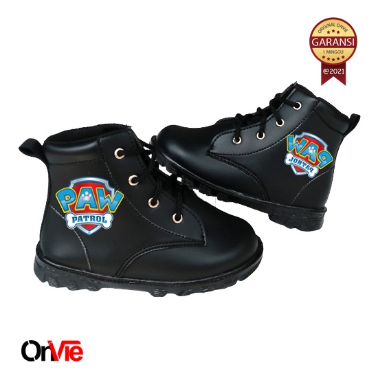 Sepatu Boots Formal Anak Laki - laki Police Paw Patrol