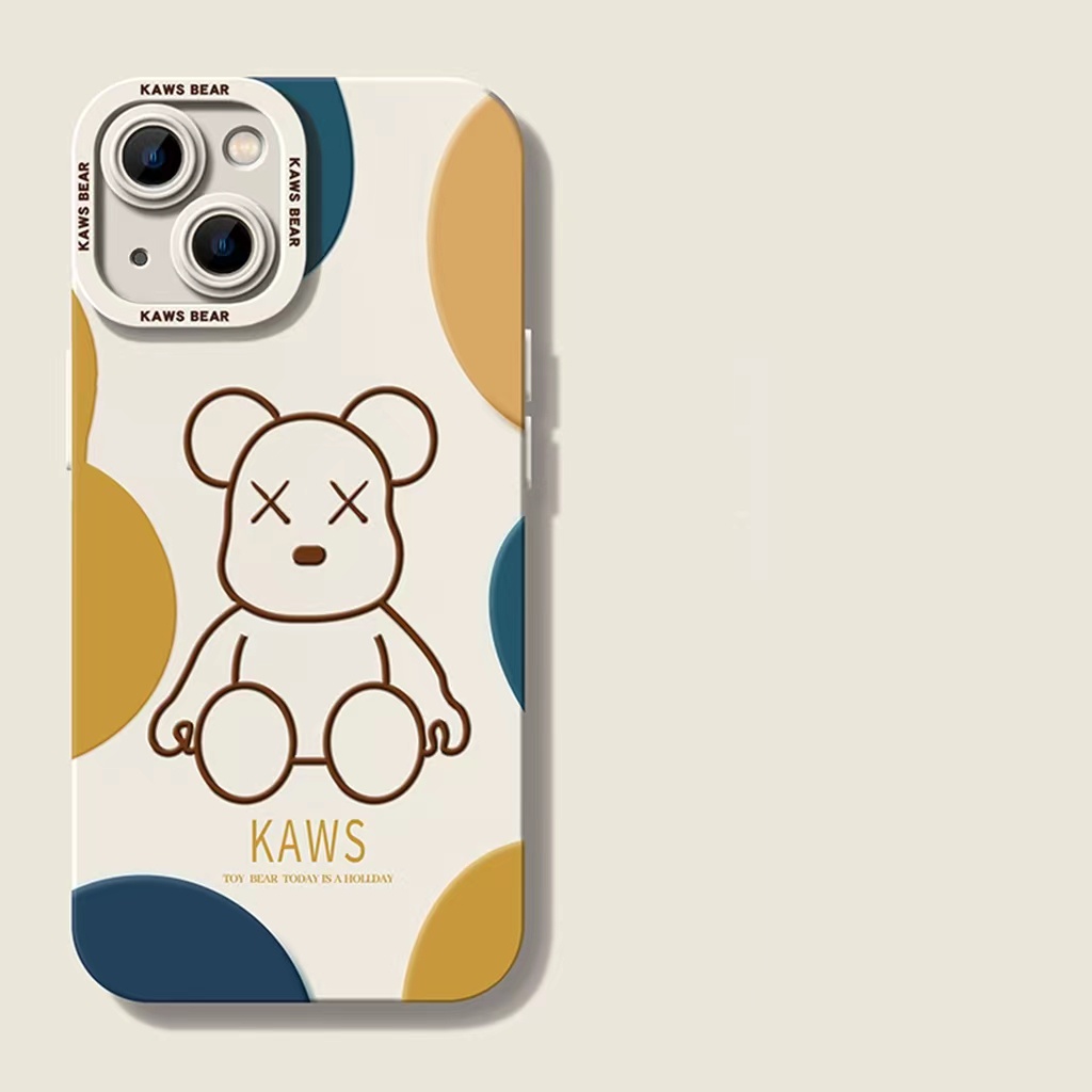 Case Motif Beruang Morandi Untuk iPhone 14 14pro 14Plus 14prm 13 13pro 13pro 11 7Plus 8Plus Xr XS 12pro Max