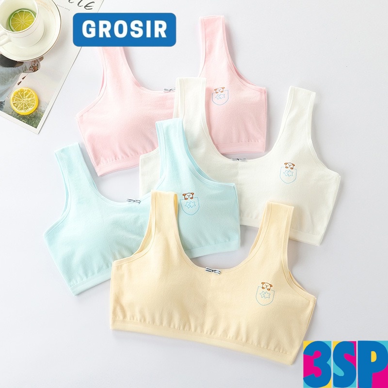 3SP | UWR67 Miniset Anak Remaja Miniset Anak Perempuan Busa Lepas - Bra Pelajar wanita Murah BH Busa Tipis Tanpa Kawat Bra Pakaian Dalam Anak Perempuan Bahan Katun