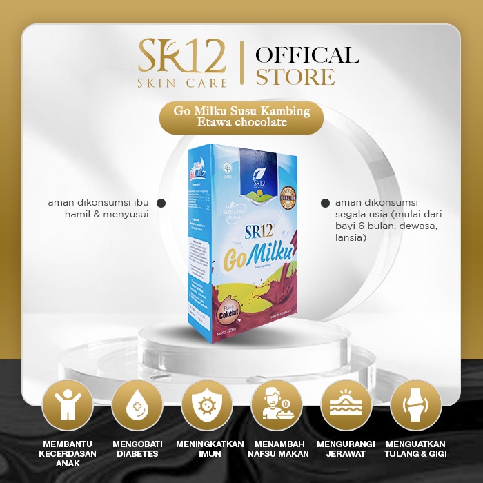 Go Milku SR12 Susu Kambing Etawa SR12 Gomilku Susu Sehat Anak Pelancar ASI Booster Busui Susu Sehat Lansia Herbal Ori BPOM