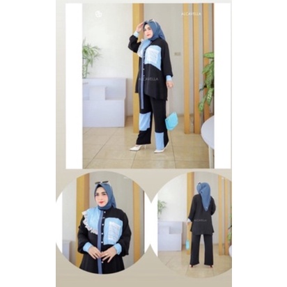 ALCAVELLA - SYAHNA SETT | ONE SET WANITA | ONE SET MUSLIM | GAMIS MUSLIM