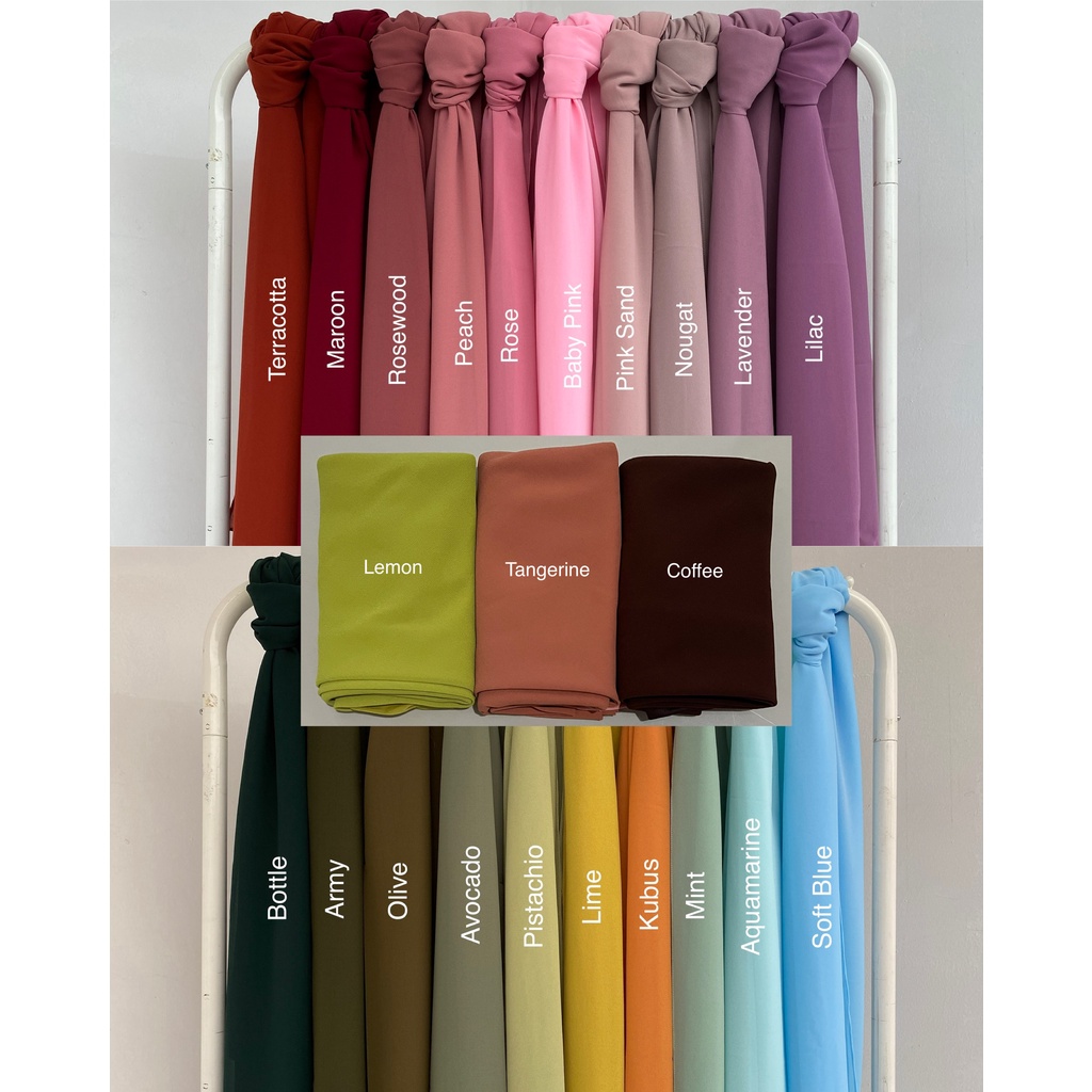 TERMURAH!! HIJAB SEGI EMPAT INSTAN PLUS INNER 2IN1 / SEGIEMPAT INNER 2IN1 CERUTY BABYDOLL 2 LAYER