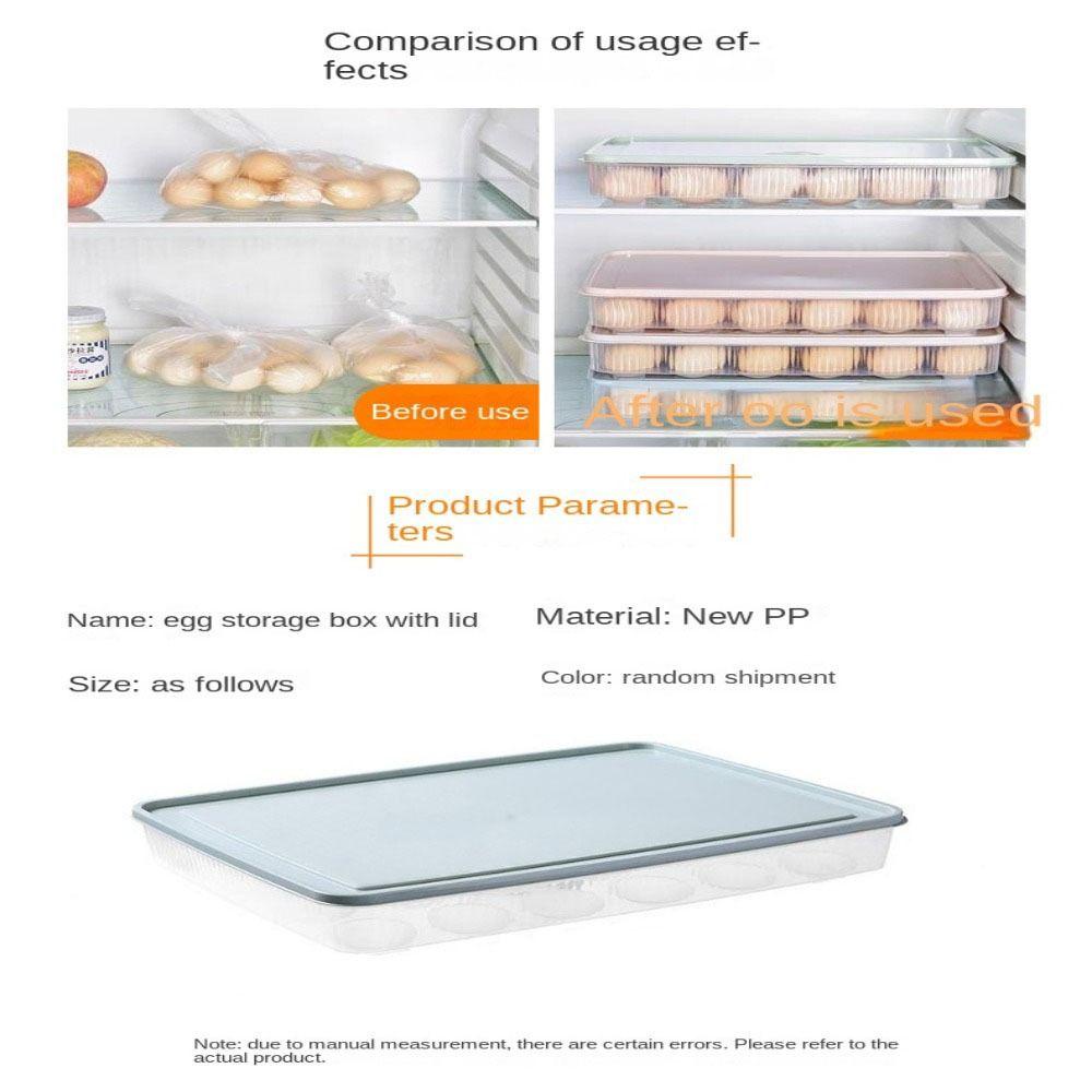 Solighter Sealing Storage Box Dapur Gadget Karton Kulkas Fresh Storage Organizer Eggs Tray Keranjang Telur