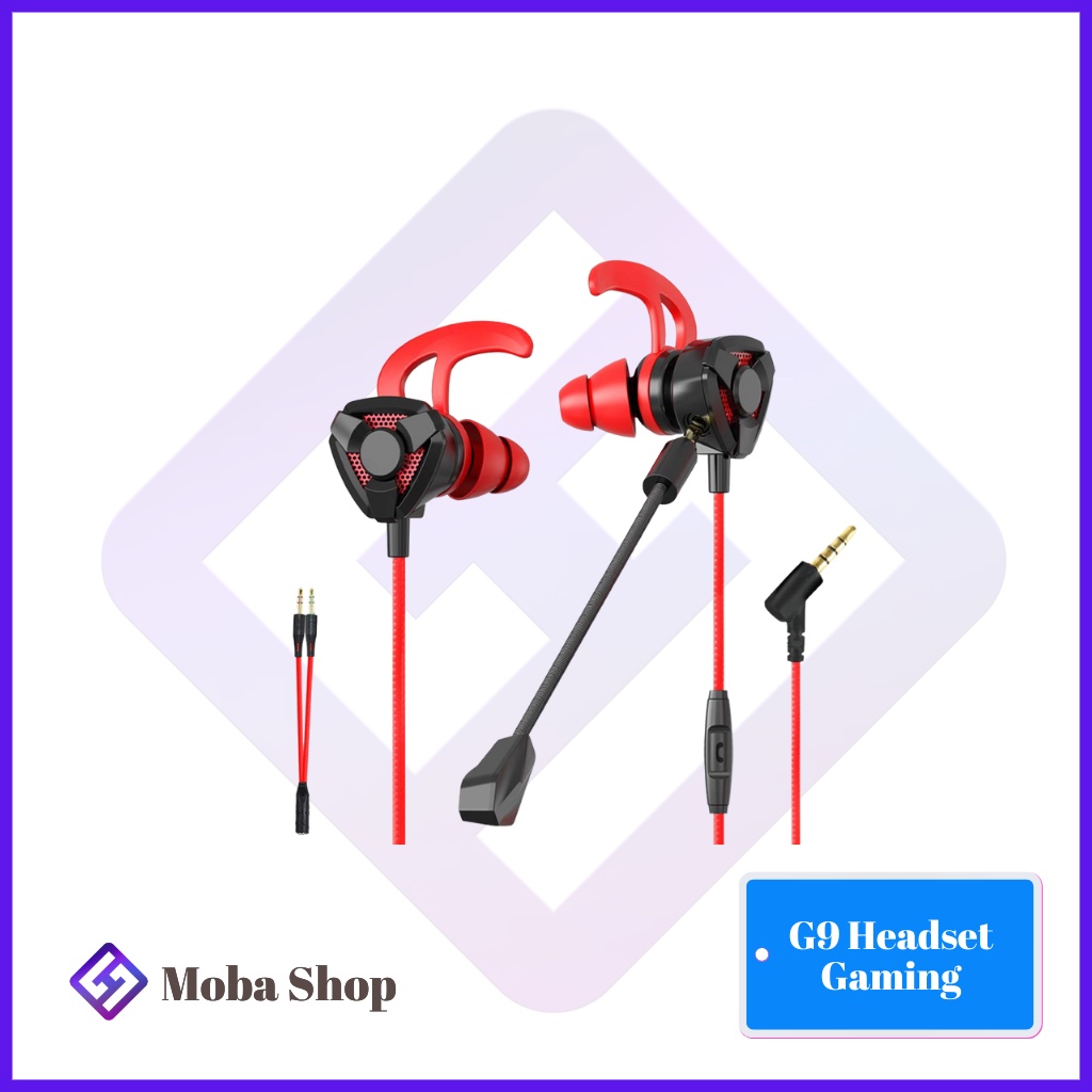 G9 Headset Gaming PUBG Bass Noise Canceling dengan Mic Ganda Hifi