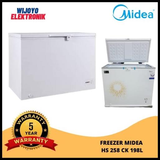 Promo Midea Hs 258 Ck Chest Freezer Box Hs258Ck Lemari Pembeku 200 Liter