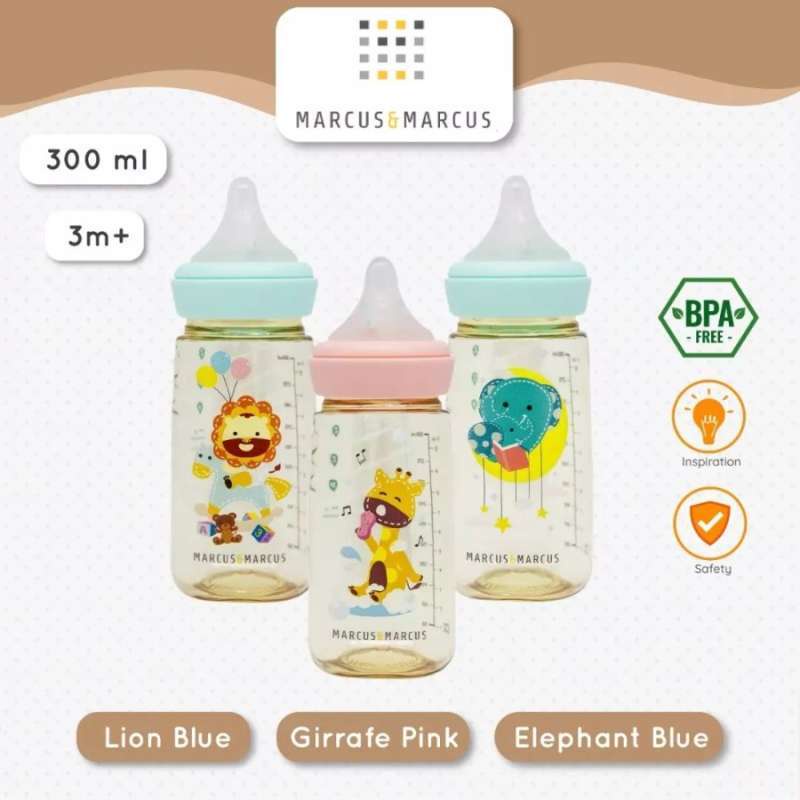 Marcus &amp; Marcus PPSU Transition Feeding Bottle 300ml Baby Bottle 10oz