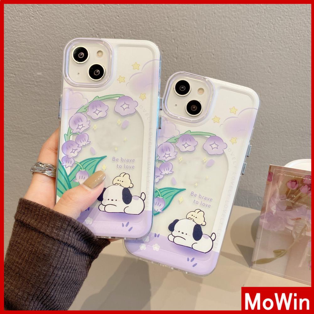For iPhone 14 Pro Max iPhone Case Thickened TPU Soft Case Clear Case Space Case Plating Button Purple Flowers Compatible For iPhone 13 Pro Max 12 Pro Max 11 Pro Max 7plus XR xs max