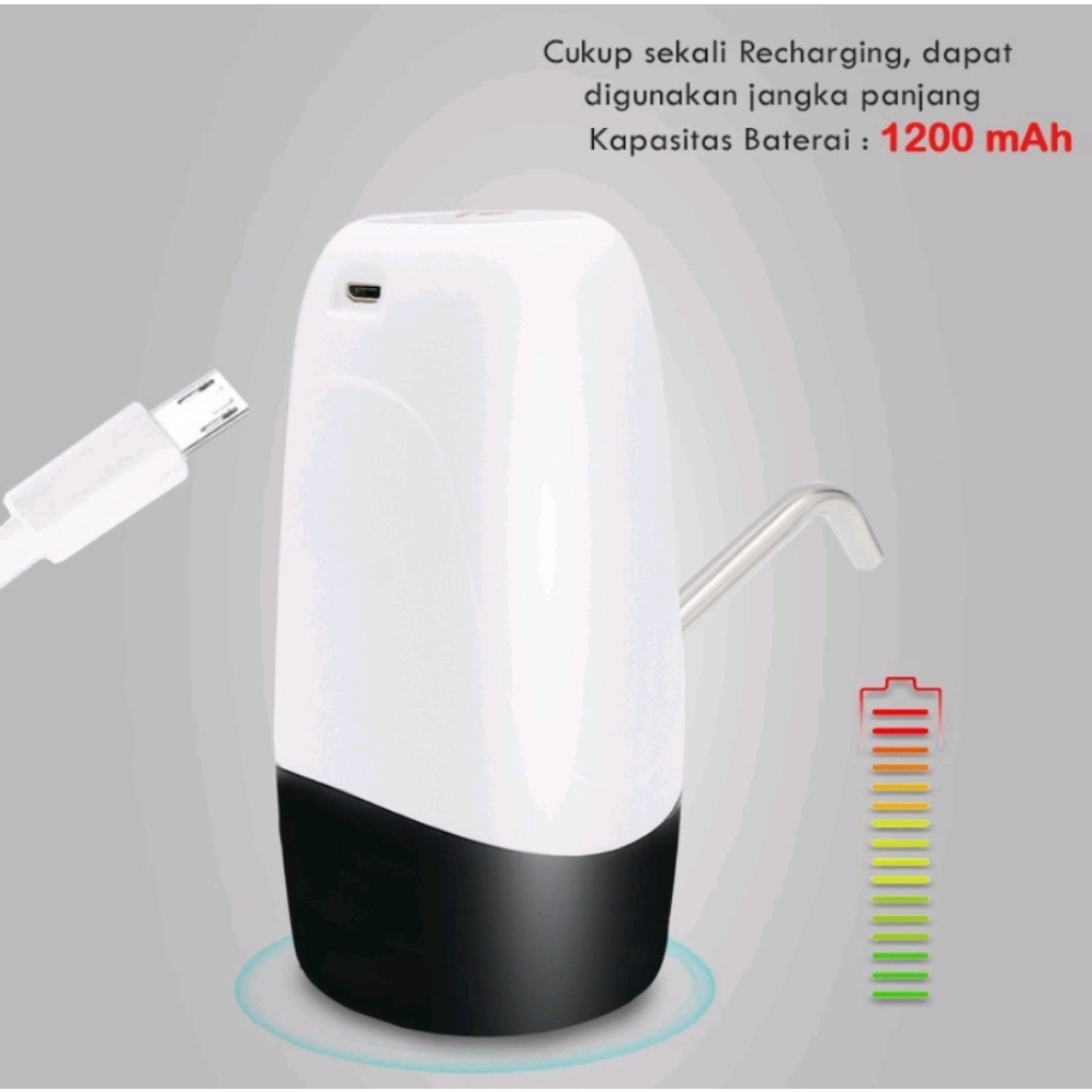 Pompa Galon Air Elektrik Portable USB Rechargeable Water Dispenser