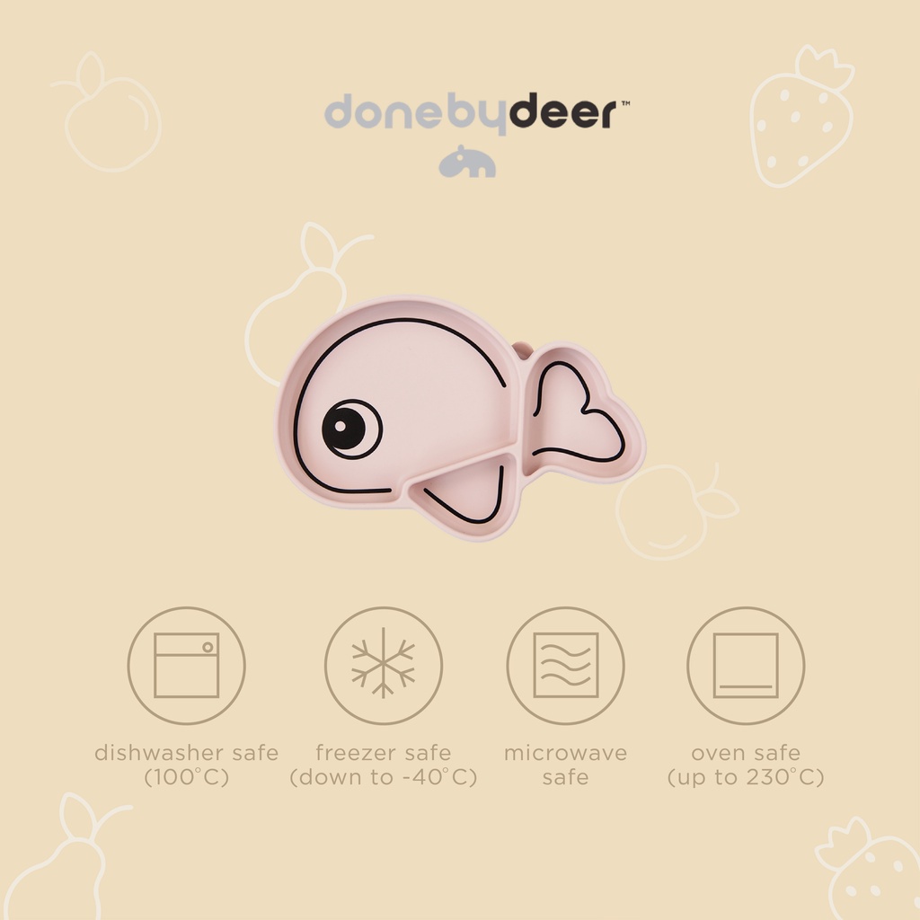 [PROMO] Done by Deer Peekaboo Silicone Stick &amp; Stay Plate Wally Piring Anak MPASI Silikon