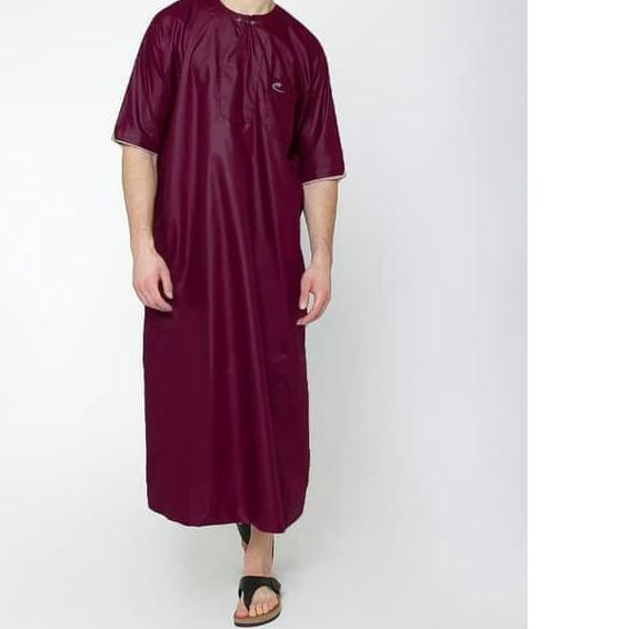 Jubah Arabi Al Isra Pria Muslim lengan pendek