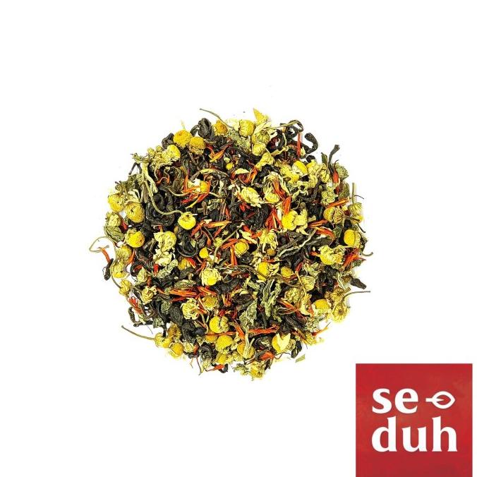 

SUNSET BREEZE Tea Blend - Chamomile Mint Safflower Green Tea 1 kg bulk