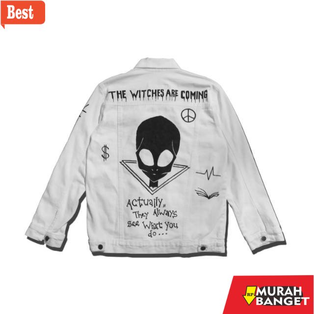 jaket hijaber TJ.CLOTH Jaket denim lukis