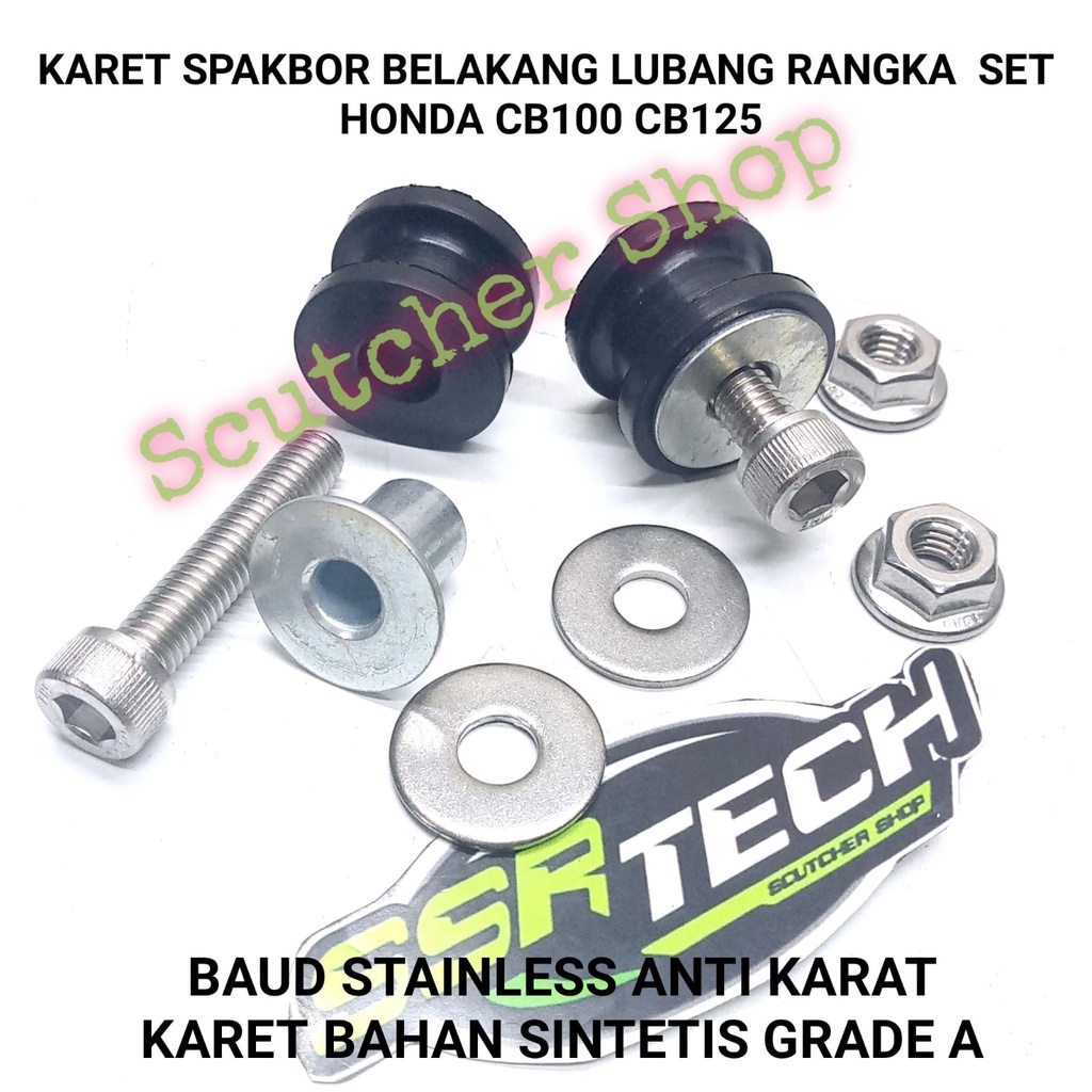 karet spakbor slebor fender belakang lubang rangka set honda Cb100 CB125 CG GL100 CG