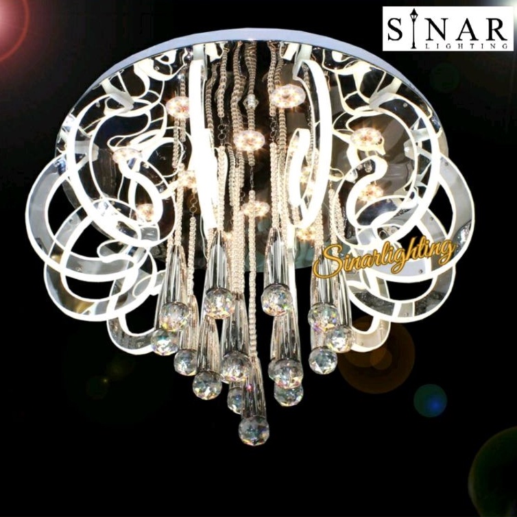 Lampu plafon kristal remote 3002/60