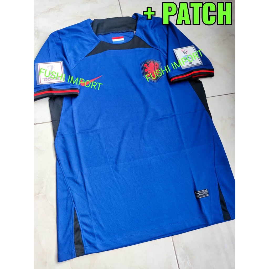 Jersey Baju Bola Belanda Away Full Patch EURO 2022 2024 Grade Ori