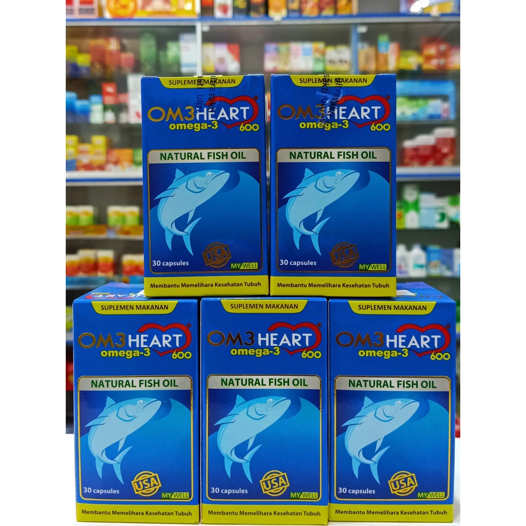 Omeheart Om3Heart Omega 3 30 Kapsul Suplemen Makanan Untuk Jantung Minyak Ikan Penurun Lemak Darah