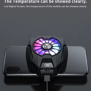 Memo DL05 Kipas Pendingin hp Gaming Funcooler Fancooler Kipas Angin Hp  Mobile Cooling Fan Radiator Kipas Pendingin HP Handphone Fancooler DL05 RGB PUBG MLBB