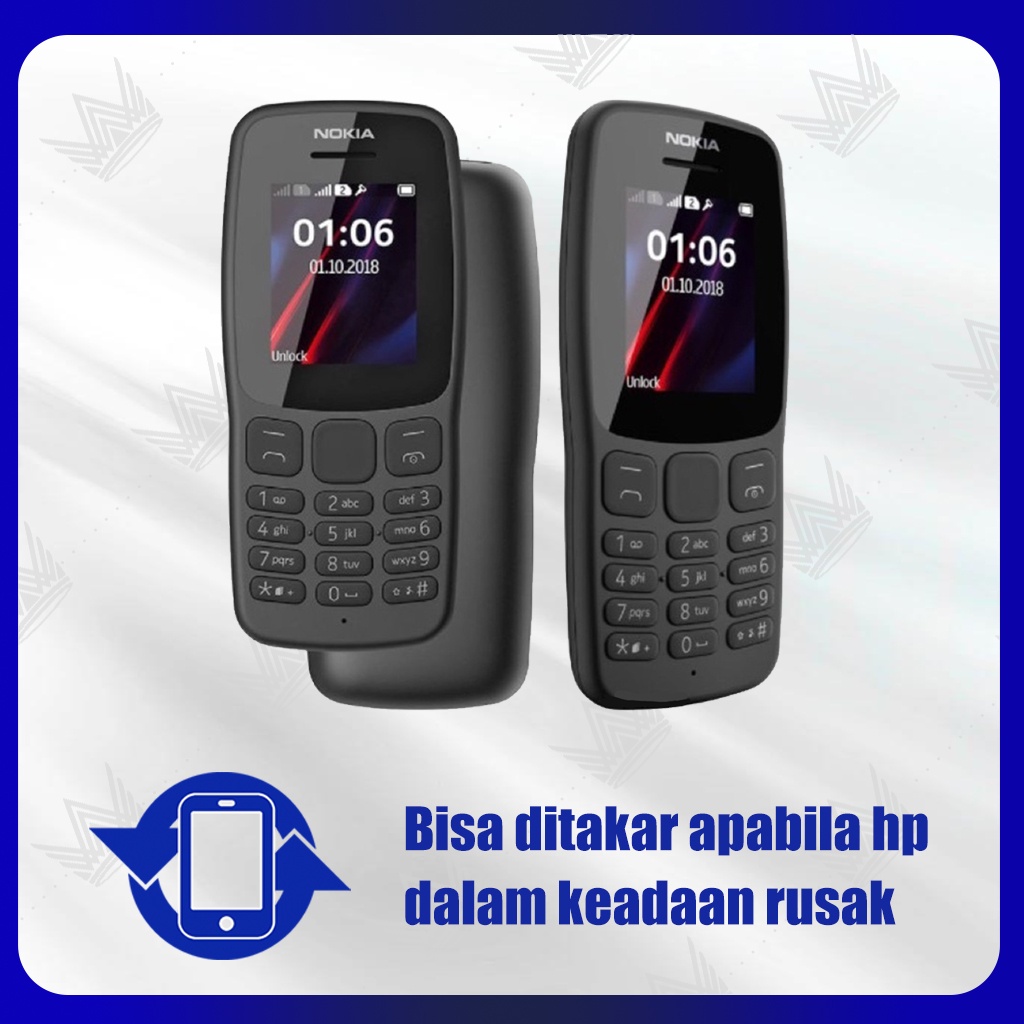 Nokia 106 Dual Sim Handphone bahasa indonesia suara besar bagus mulus bisa indonesia bahasa indonesia suara besar