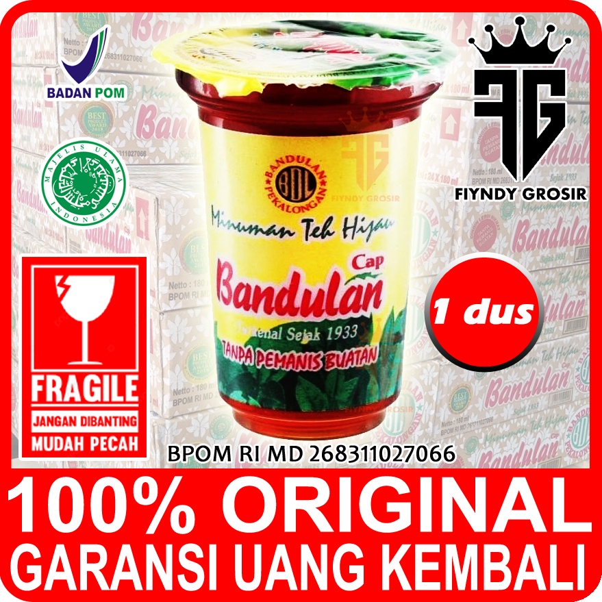 TEH HIJAU BANDULAN PEKALONGAN 180ml [1 dus isi 24 gelas]