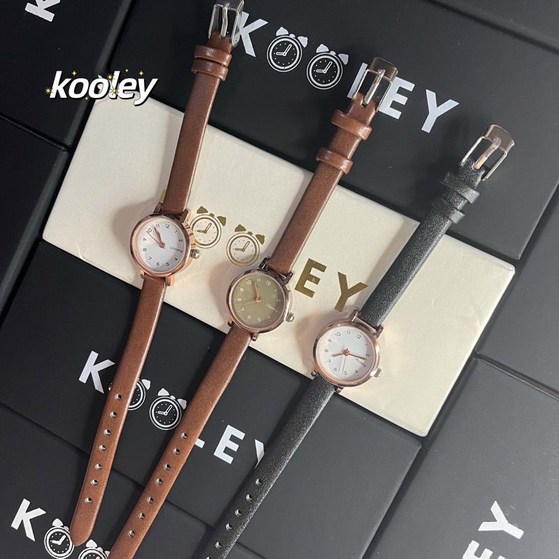 Kooley Jam Tangan Mini Ulzzang Korea QUARTZ  Casual Simple Chic Slim Vintage