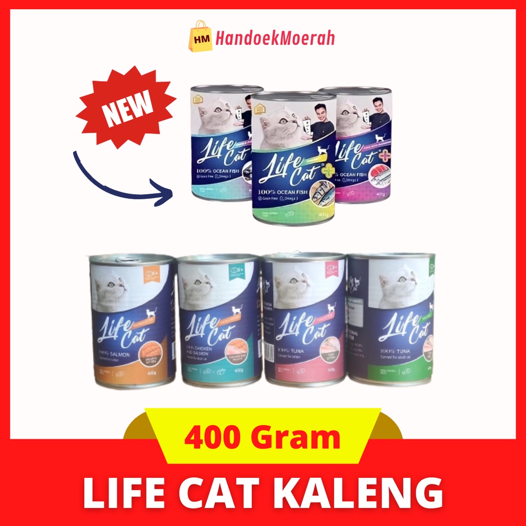 Makanan Kucing Basah LIFE CAT Kaleng 400 Gram / Wet Cat Food Murah