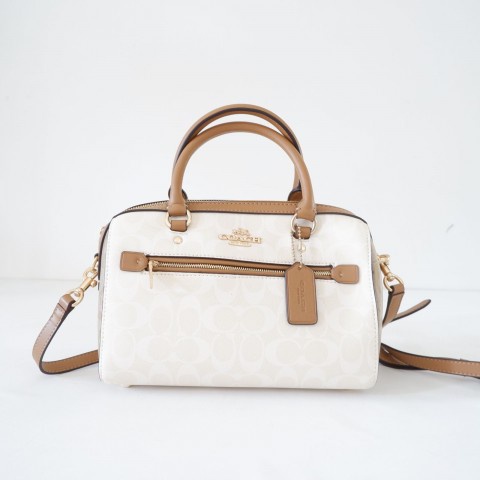 TAS WANITA COACH SIGNATURE BLOCKED ROWAN SATCHEL BAG