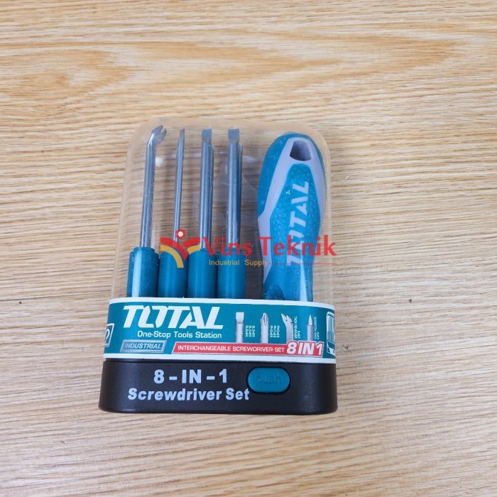 [READY] Obeng Set 9Pcs Screwdriver Set Total Tht250906 Mata Obeng Set / Perlengkapan Rumah Tangga Mu