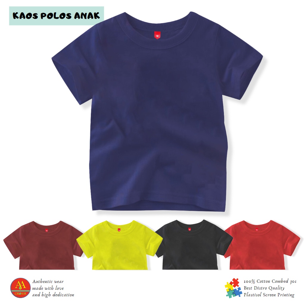 Second Star Kaos Anak Polos Distro / Basic Baju anak laki laki perempuan 1-12tahun