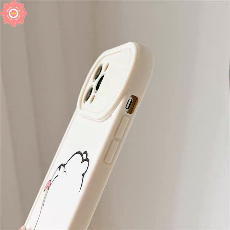 Soft Case Pelindung Lensa Kamera Motif Kartun Beruang Untuk IPhone 13 11 12 Pro Max 7Plus 8Plus XR 7 8 Plus X XS Max 11 Pro Max