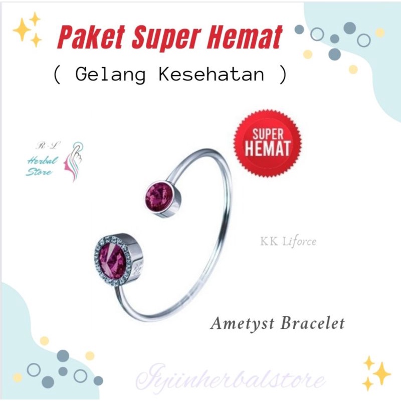 Ametyst Bracelet KK Liforce Termurah