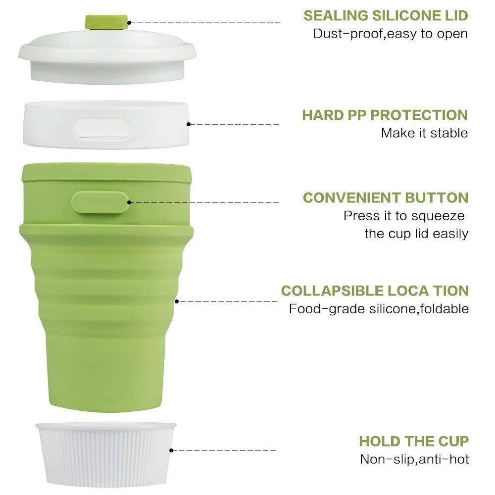 Gelas Lipat Silikon Foldable Cup Collapsible Cup Portable Cup Travel