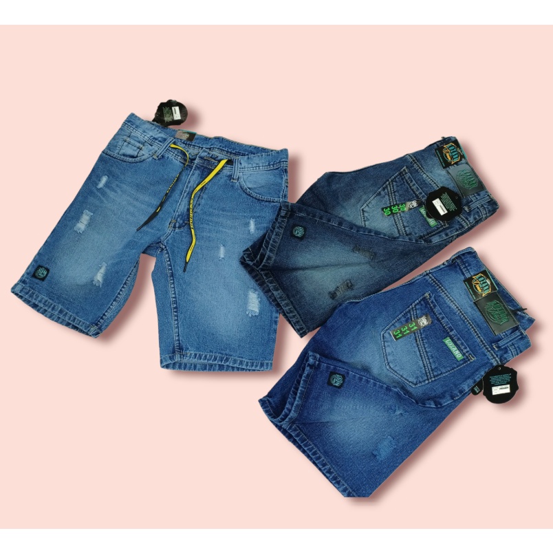 Celana Jeans Pendek Sobek Tali Celana Pendek Sobek Pria Fashion Distro