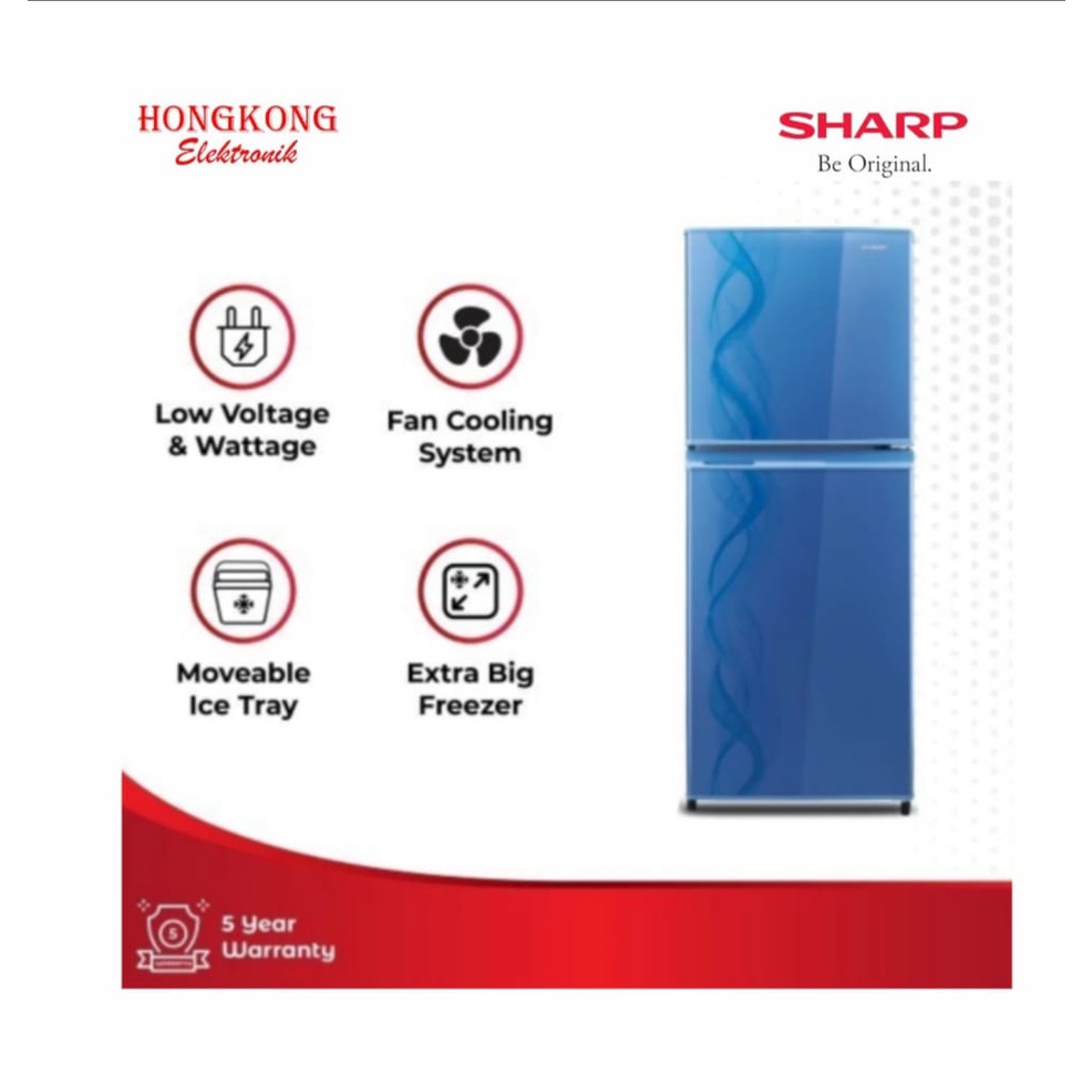 Kulkas Sharp 2 pintu SJ-237ND-AB/AP/AS
