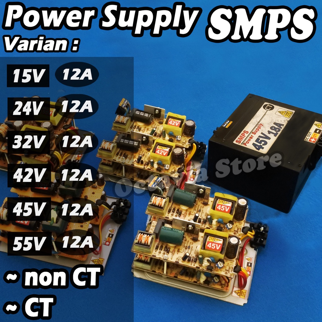 adaptor power supply SMPS 15V 24V 32V 39V 42V 45V 55V CT &amp; NON CT