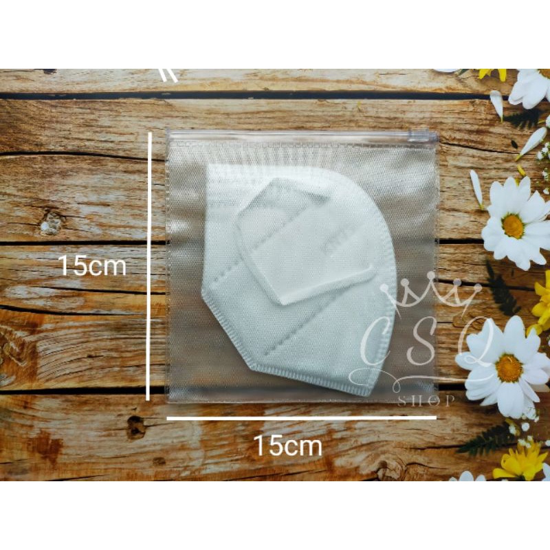 Plastik Mika Zipper Untuk Masker KN 95 | Pouch Mika PVC Doff