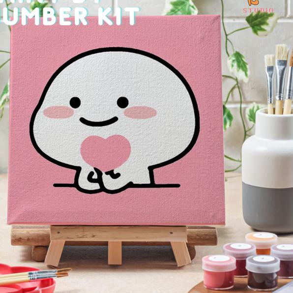 

Paint by number pentol versi 3 canvas 20x20 cm painting kit - pentol11, 15x15cm