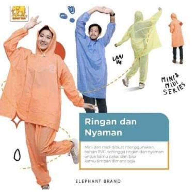 Raincoat Jas Hujan Midi Series