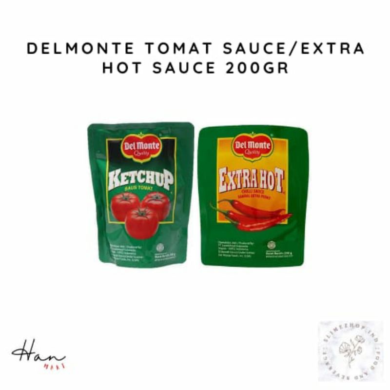 

DELMONTE SAUS TOMAT POUCH /DELMONT SAUS EXTRA HOT CHILLI 200gr