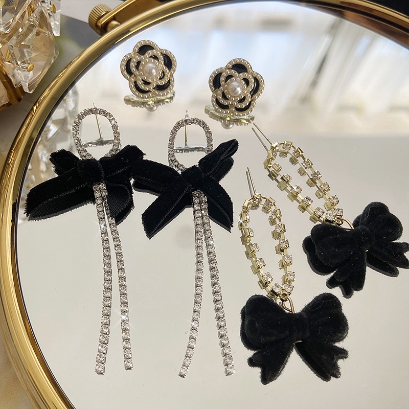 Anting Stud Hias Mutiara Gaya Vintage Korea Untuk Wanita