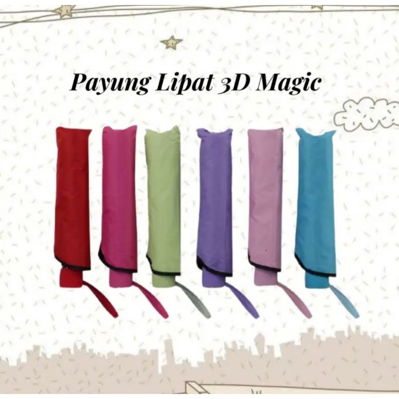 payung lipat magic berubah motif kena air