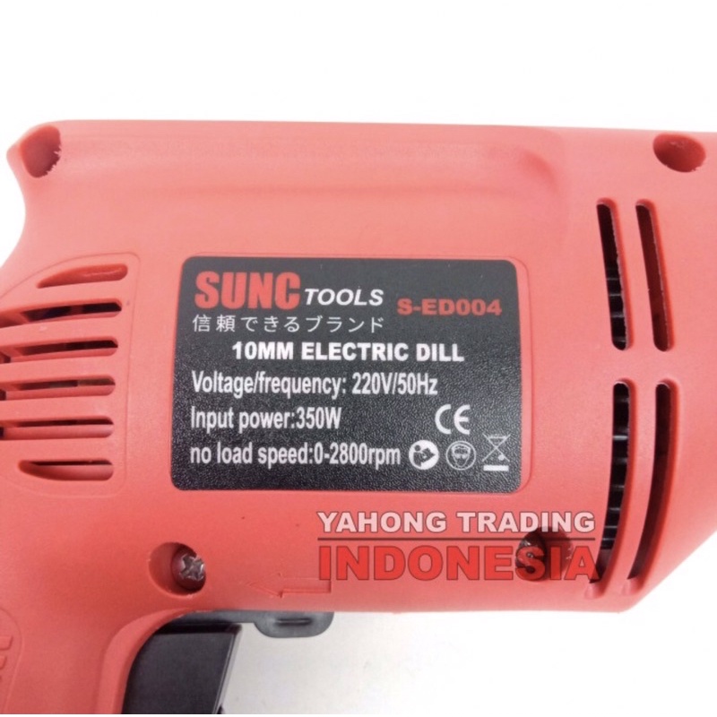 Sunc tool mesin bor listrik 10mm bolak balik variabel speed