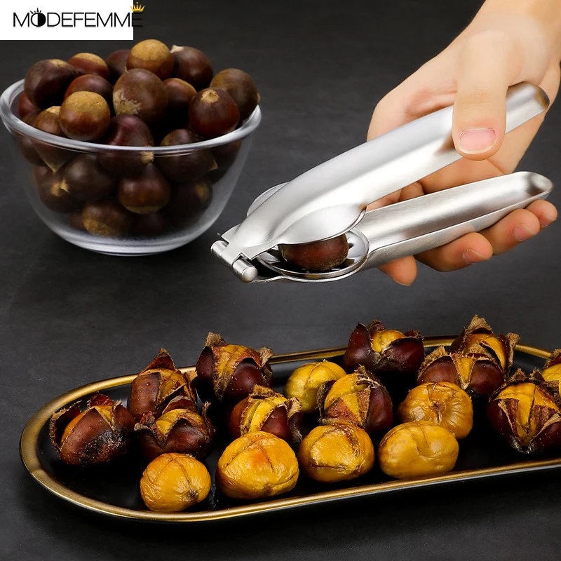 Klip Pembuka Kacang Chestnut Multifungsi Bahan Stainless Steel Untuk Dapur